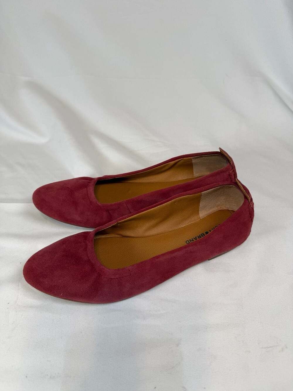 Balletcore Quiet Luxury Lucky Brand Emmie Burgundy Suede Ballet Flats Slip-On Sh